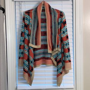 Aztec print cardigan